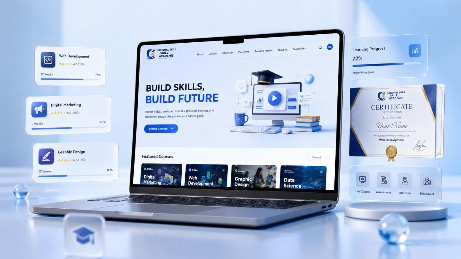 National Skill Academie skill-based learning platform homepage